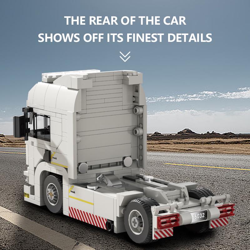 Brick Joy 66032 European Truck Model: Compatible with LEGO, DIY Educational Toy for Kids