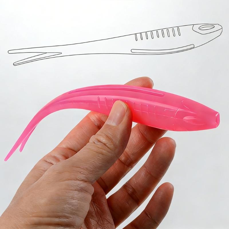 3Pcs Fork Tail Swimbaits Floating Fishing Lure Soft Artificial Baits Fishing Accessories Easy to Use