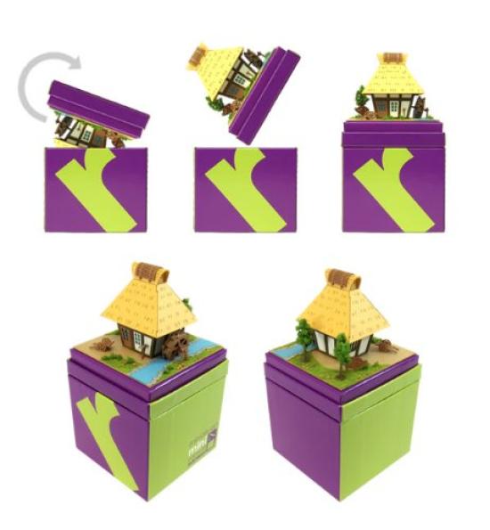 Sankei Miniature Art Mini Farmhouse and Waterwheel MP05-09