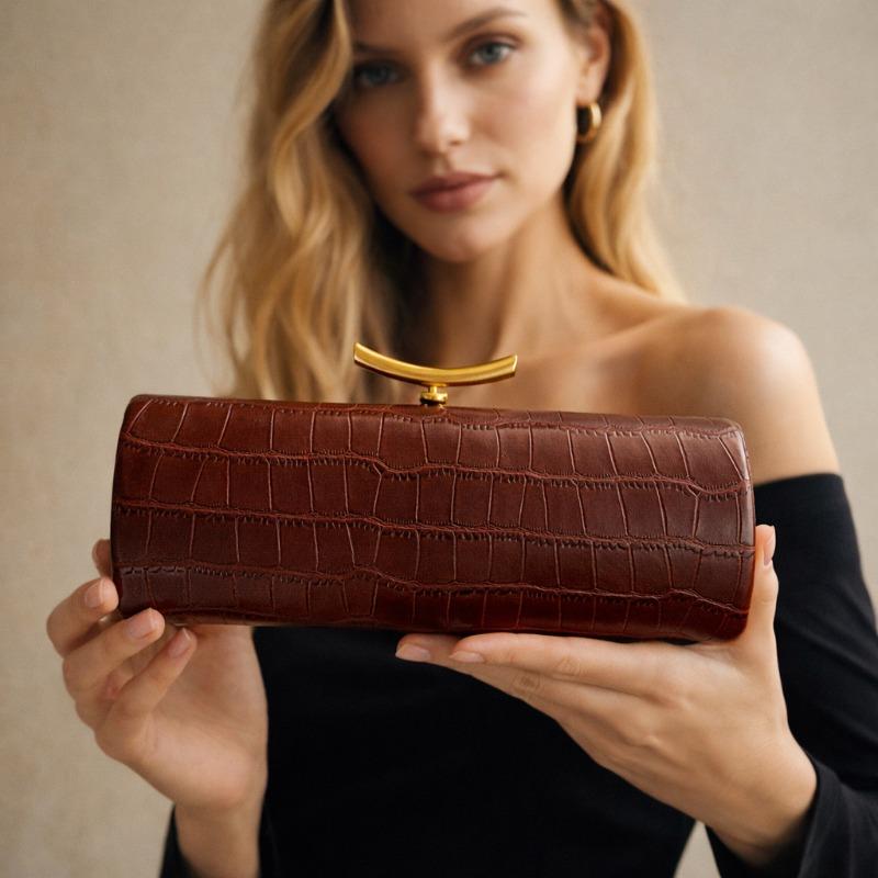Neue Krokodil-Baguette-Tasche Ein Schulter-Crossbody Mode Promi-Abendessen