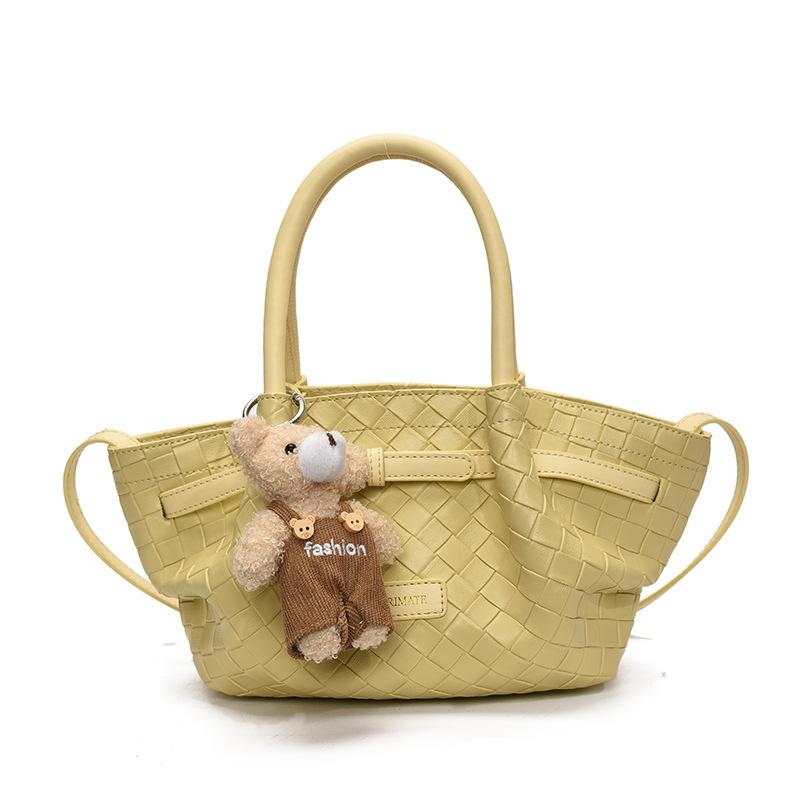 Korean Version of Temperament, High-quality Niche Design, Woven Pattern Vegetable Basket Bag, Women's Commuting Versatile Messenger Bag