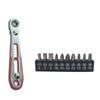 36 Teeth Ratchet Screwdriver Wrench Set with 10 Bits and 90 Degree Handle Designed for Tight Spaces and Detail Work