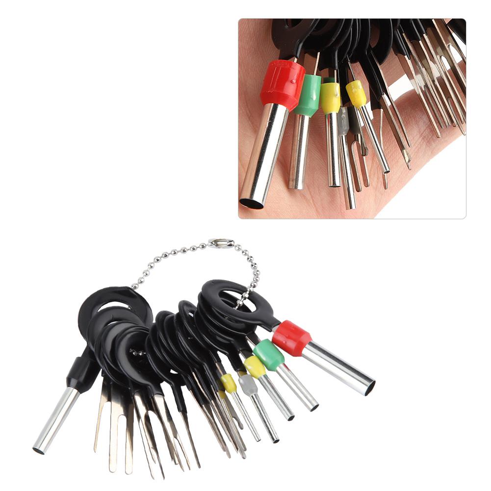 Terminal Relse Tool Wire Terminal Removal Tool Connector Pin Extractor 18Pcs Car Wire Harness Plug Kit with Premium Metal Construction for Quick Car R