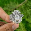 Rainbow Moonstone Gemstone Birthday Flower Engagement Solitaire Ring 925 Silver