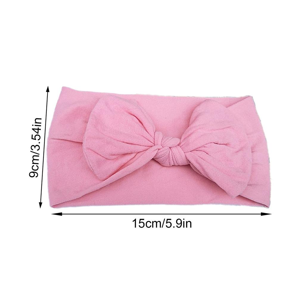 Soft Nylon Baby Hair Bows Gentle Elastic Headbands For Infants Toddlers Multi Color Options