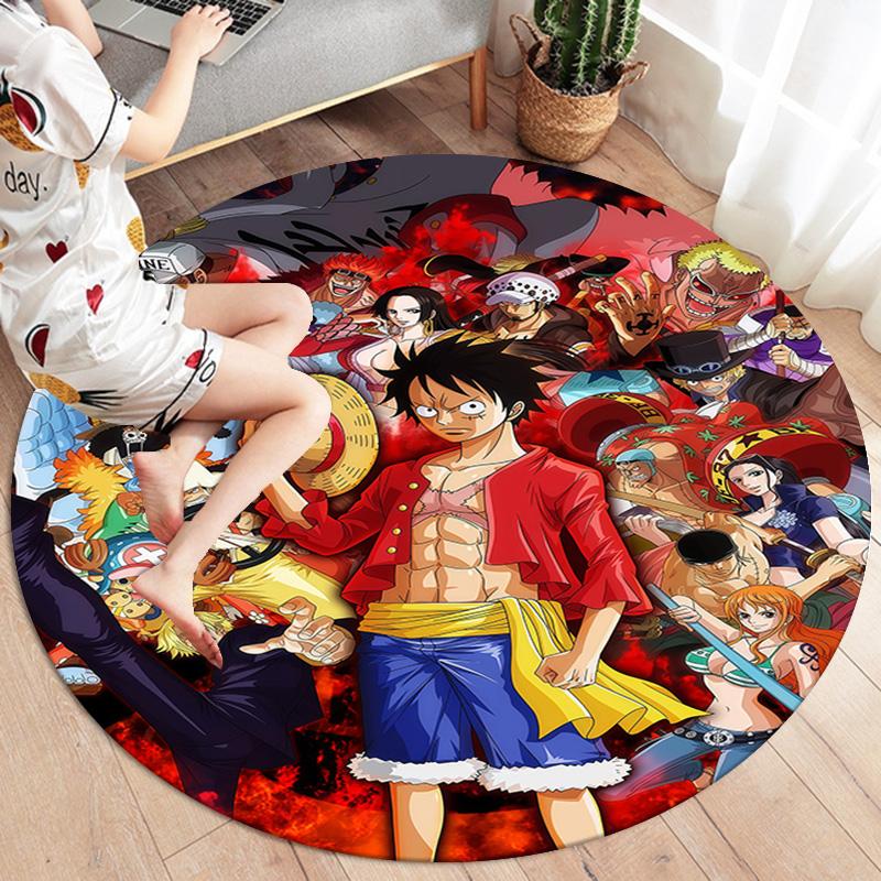 One Piece Round Area Rug Carpet Rug For Living Room Bedroom Sofa Playroom Decor Nonslip Floor Mat