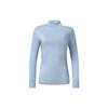 FILA Athletics Logo Embroidered Casual Comfortable Crew Neck Pullover Long Sleeve Knit Sweater Women sweater Sky-Blue A11W245405F-LB
