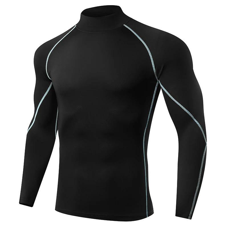 1PCS Men Running T shirt Quick Dry Bodybuilding Sport Shirt Long Sleeve Compression Top Fitness Tight Rashgard Gym T-Shirt Men