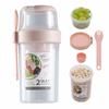 Breakfast On The Go Cups, Salad Cup To Go, Take And Go Yogurt Cereal Overnight Oats Snack Parfait Containers & Salad Dressing Ho