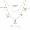 Multi Zircon Zircon Charm Necklace Stainless Steel Plated Y-Shaped Chain Necklace  for Daily Wear
