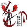 Devil Robot Action Figure with Wing Weapon Accessory Movable Joints 3D Printed Robot Model Toy Stress Relief Articulated Dummy Figurine Decoration