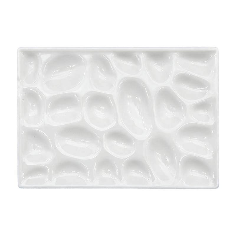 

Easy Clean Children s Painting Palette Painting Dish Reusing Ceramic Color Mixing Tray Art Tool For Home School Use 1