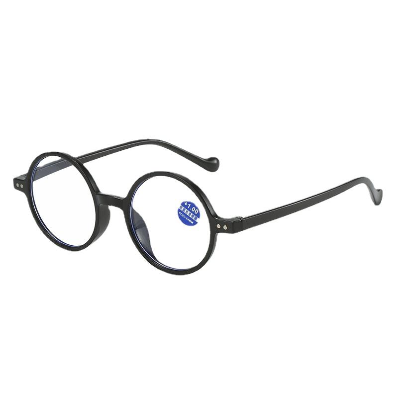 

Fashion Circular Spectacles Vision Care Eyeglasses Small Frame Finished Reading Glasses Ladies Vintage High Definition Hyperopia +4.0