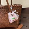 Cute Mini Vegetable Shopping Bag-Shaped Keychain With Cartoon Embroidery For Backpack Decoration And Daily Use