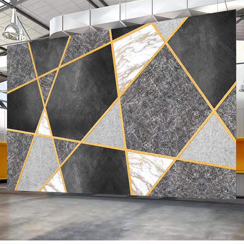 3D Photo Wallpaper Modern Geometric Marble Waterproof Canvas Mural Wall Paper For Living Room TV Background Decoration