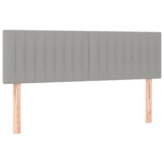 VidaXL 2x Headboards Bedroom Furniture Bed Accessories Single Bed Headboards Interior Bed Frame Heads Light Grey 346242