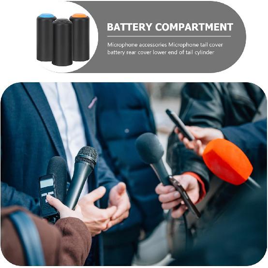 Vaguelly Mic Battery Covers Battery Cover 3pcs Mic Battery Screw On Caps Cover Compatible for Shure PGX2/SLX2/PG58/ /
