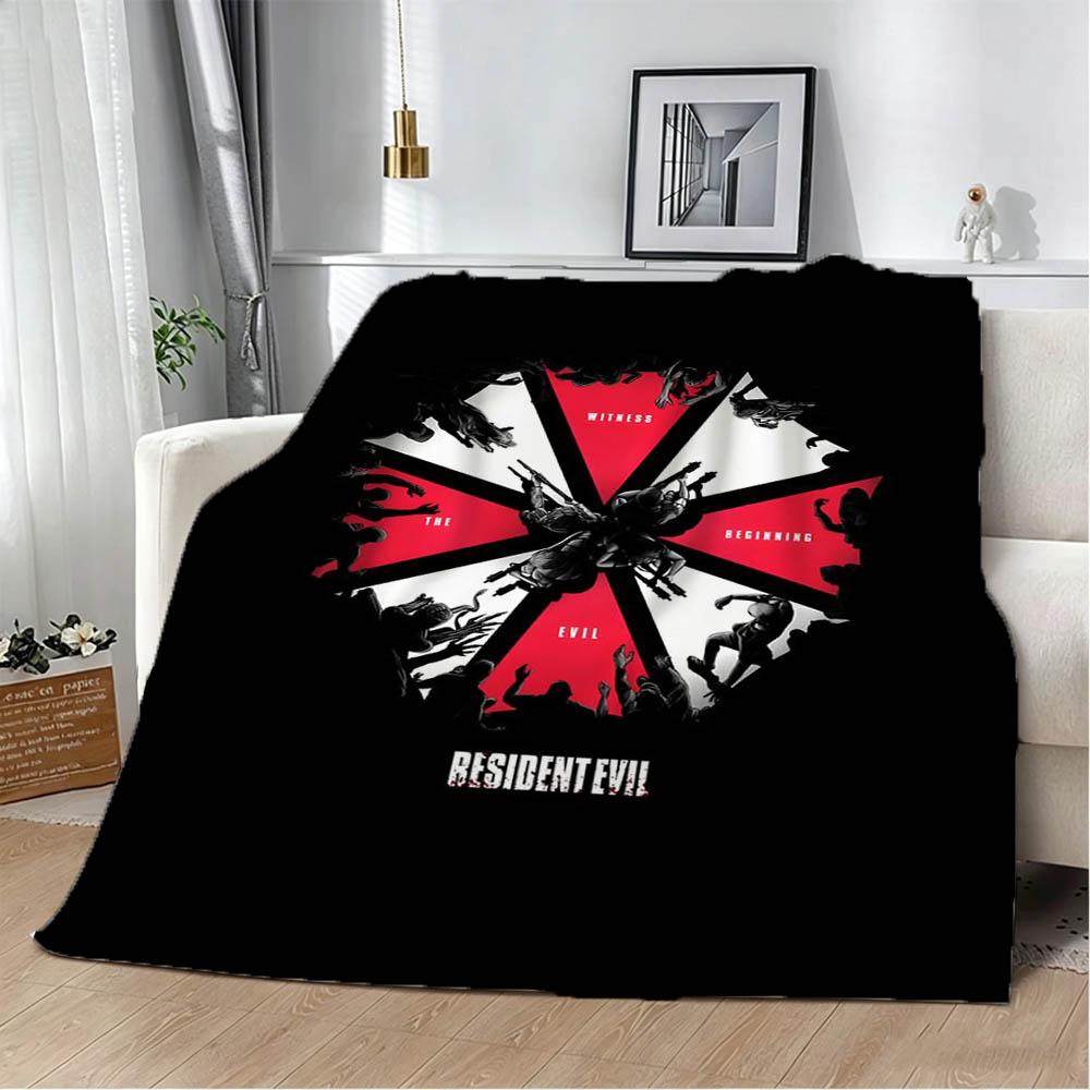 New Game R-Resident The E-Evil 3D Print Flannel Blanket Soft Throw Blanket Art For Home Decor Bedroom Bed Sofa Picnic Fans Gift