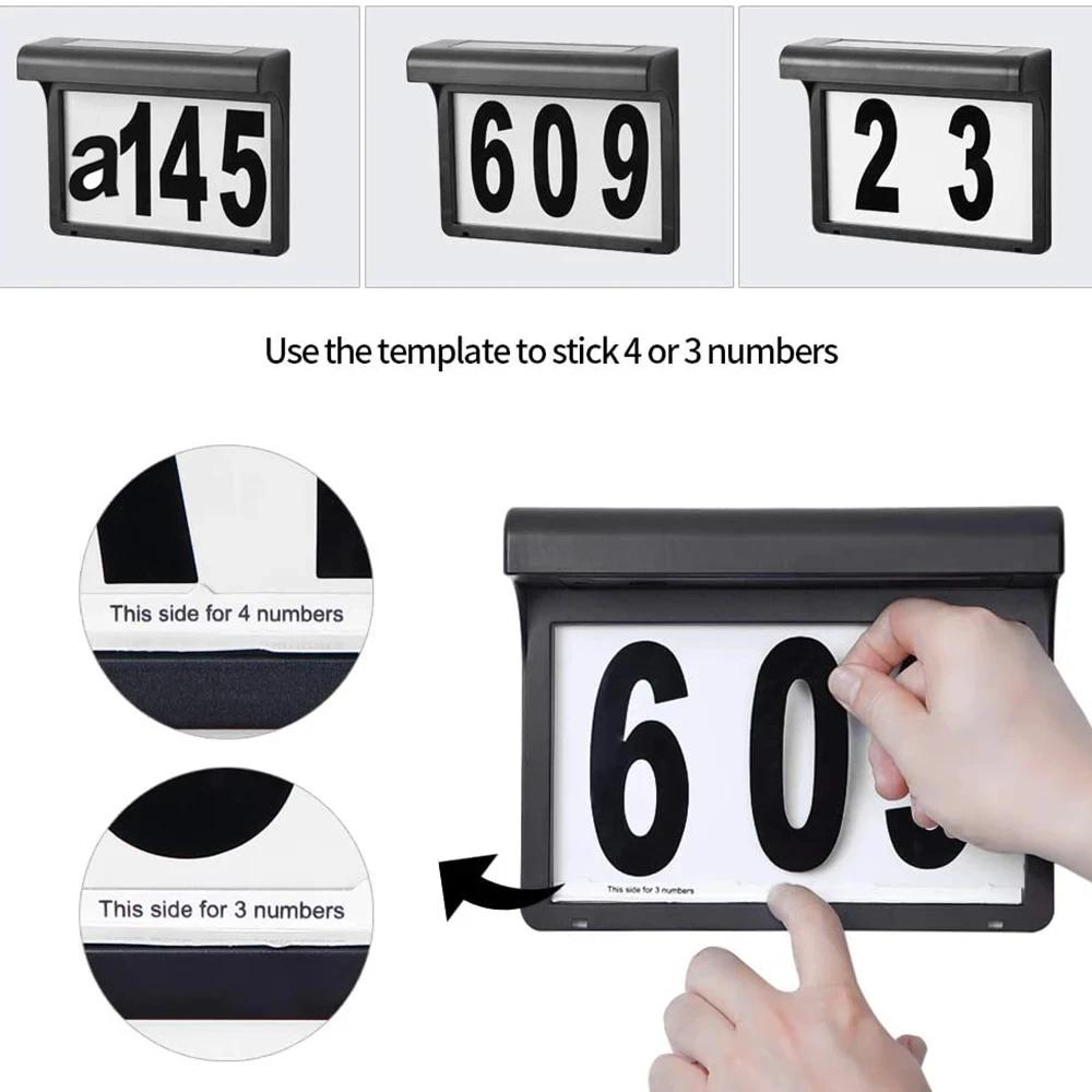 Solar House Number Light Outdoor Waterproof LED Address Sign Light Wireless Sunpower Garden Door Decorative Plaque Wall Light