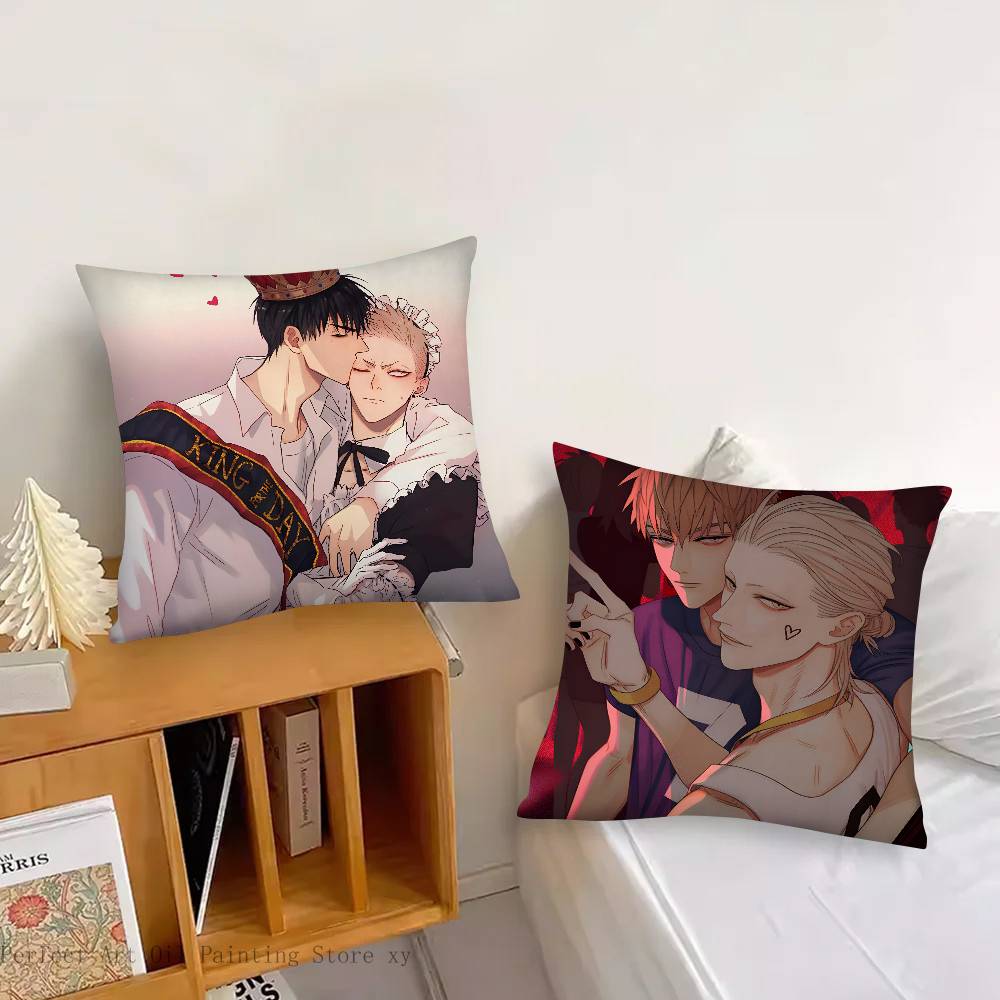 19 Days Anime Pillow Case Square Pillow Bedroom Sofa Leisure Comfort Cushion Car Living Room Home Decoration