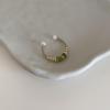 French Retro Pearl & Stone Drip Oil Metal Ring: Chic, Versatile, Elegant Women's Finger Accessory