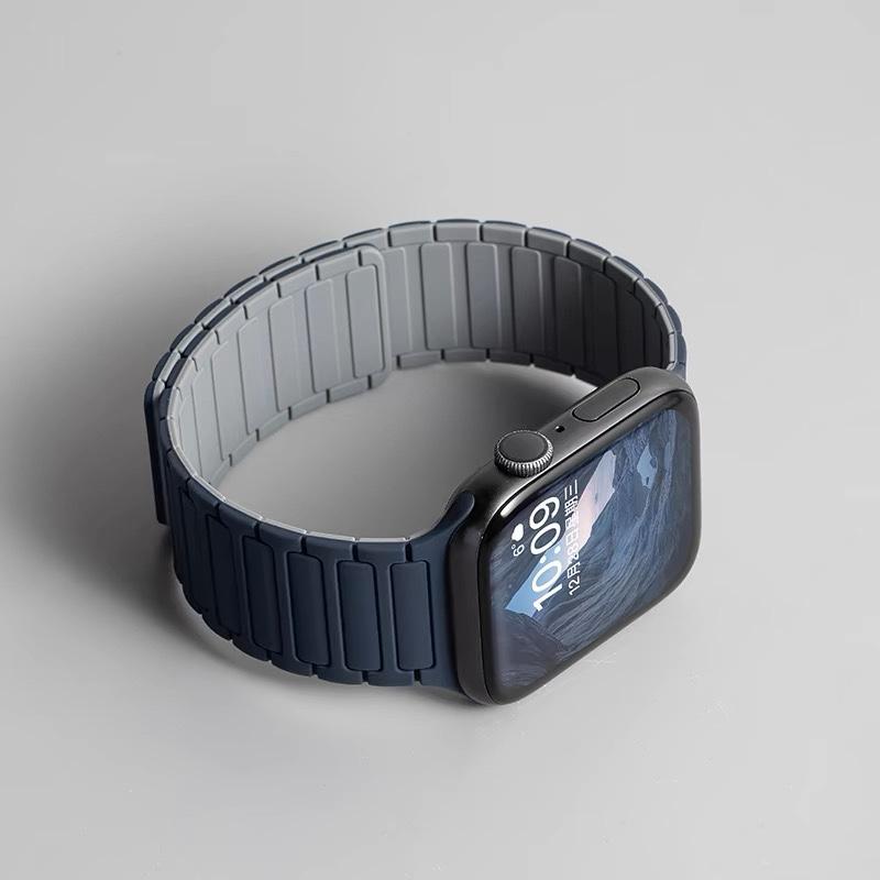 Strap for Apple Watch 10 Band 44mm 40mm 49mm 45mm 41mm 46mm Magnetic Silicone Loop Bracelet iWatch Series 11 9 8 7 6 Se Ultra2 3