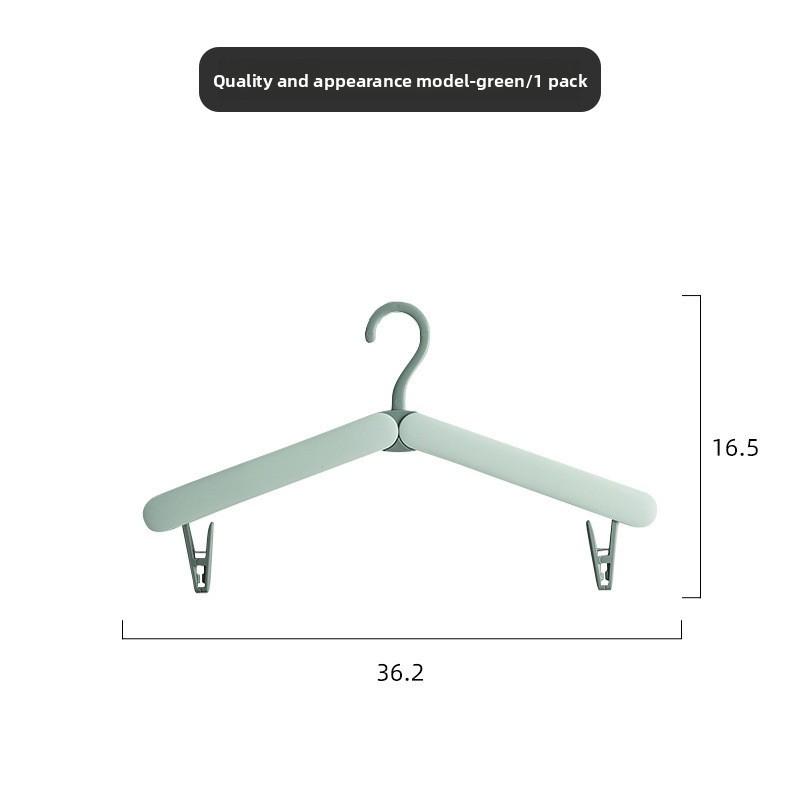 

Portable Travel Folding Clothes Hanger With Multi Function Drying Rack For Dorms And Home Use зелёный