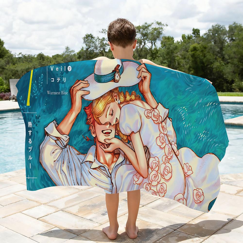Manga Veil Romantic K-Kotteri Towel Quick Drying Beach Towels Are Suitable For Swimming Pools Camping Yoga And The Gym