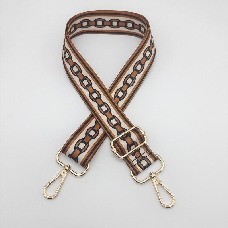 Ethnic Style Printed Shoulder Strap One Shoulder Crossbody Adjustment Long Bag Accessories Reduce The Burden Wide Shoulder Strap