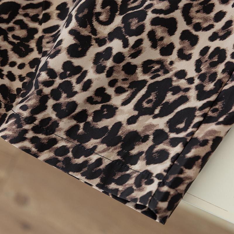 Sommer-Strandshorts für Herren in Übergröße, elastische Taille, Leopardenmuster, lässige Shorts für den Sommer