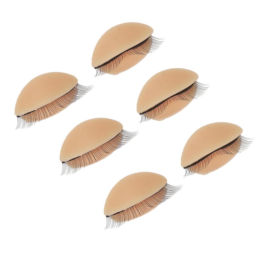 3 Pairs Replacement Eyelids for Mannequin Head Eyelash Extension Practice Removable Eyelids with