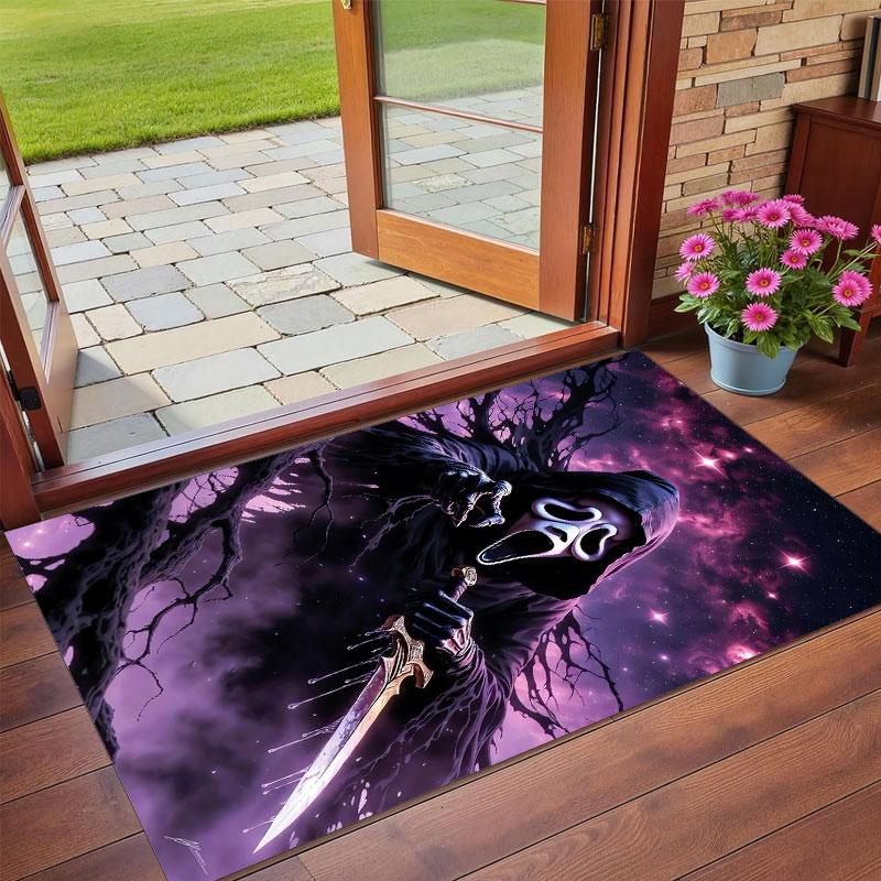 Crystal Velvet Rug Soft Non Slip Indoor Floor Mat Home DecorScream Ghostface