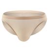 Men Sexy Briefs Mid-rise Ice Silk Thin Translucent Panties Elastic Waistband Solid Color U-Convex Underwear