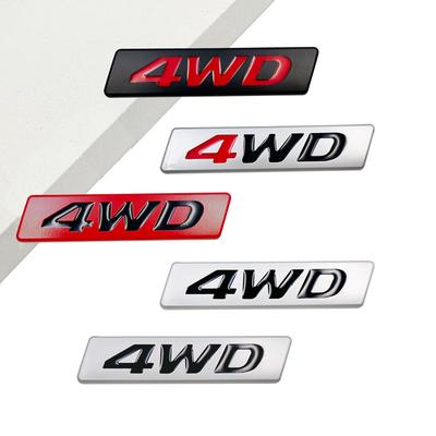 3D Metal 4WD Car Side Fender & Rear Trunk Emblem Badge Sticker for 4X4 Off-Road SUV - Vehicle Accessory Logo Decal