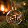 Winter Holiday Decorations Christmas Story Ornament, Acrylic Hanging Angel Santa Claus Seasonal Home Decor Candy House Designs, Ball Shape Festive