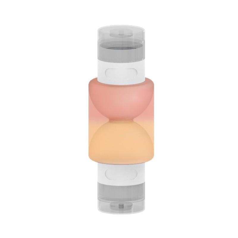 Dual Chamber Silicone Travel Bottle,Portable Refillable Cosmetic Container for Travel & Business Trip