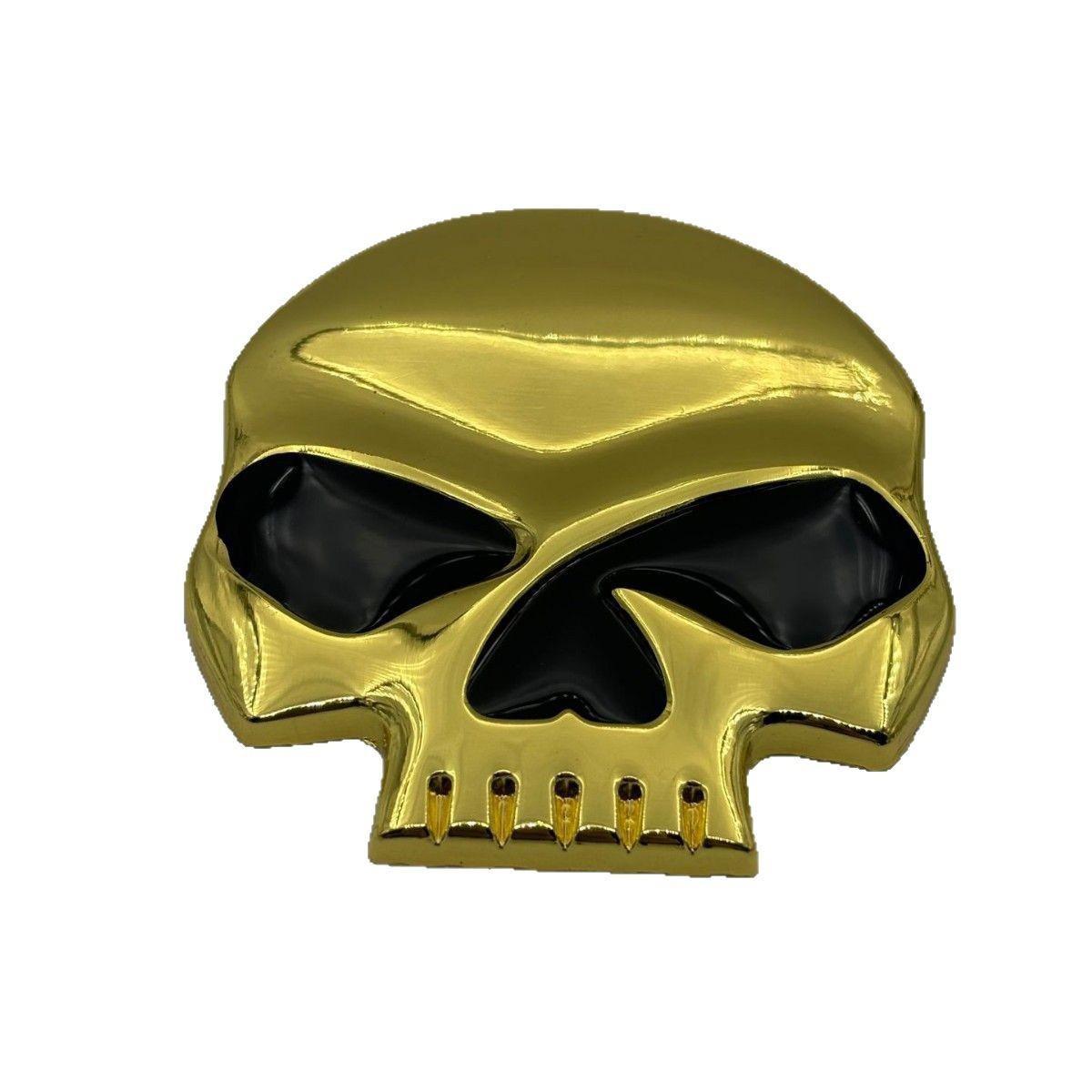

3D Skull Emblem Car Body Sticker - Ghost Head Rear Decoration