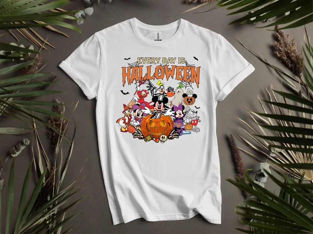 

Halloween Every Day Mickey Friends T-shirt T shirt Men Women Unisex Tshirt K1030 2XL
