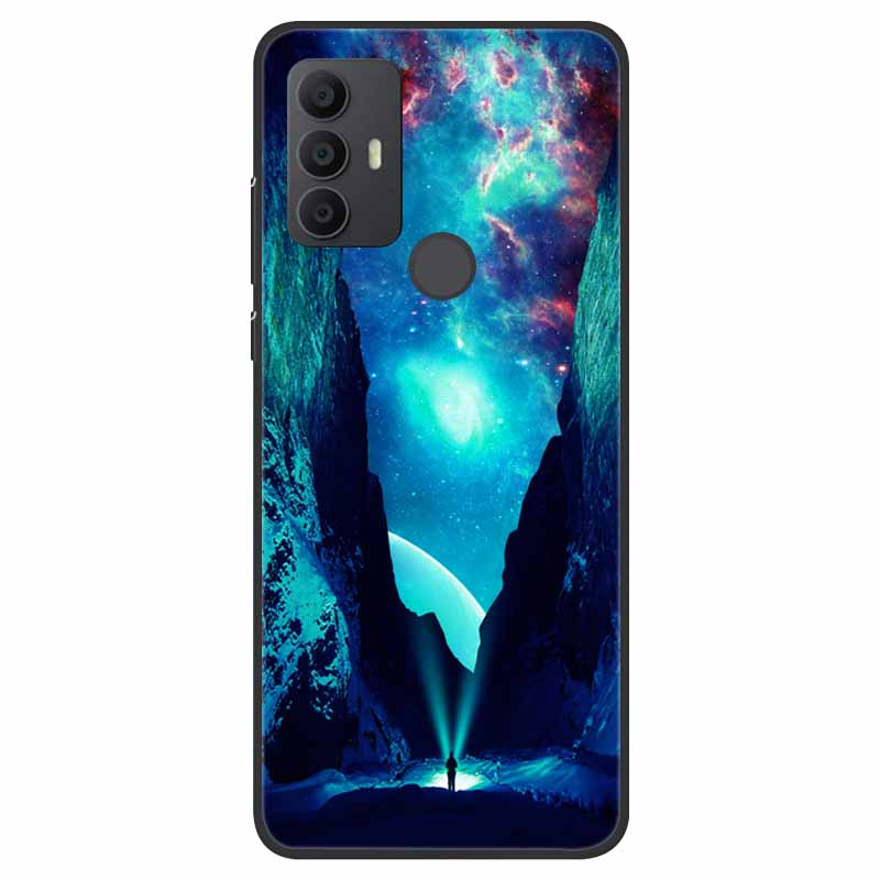 For TCL 30 SE Case Silicone Starry Space TPU Soft Back Cases For TCL 305 Cover Marble Painted for TCL 30SE TCL305 Fashion Bags
