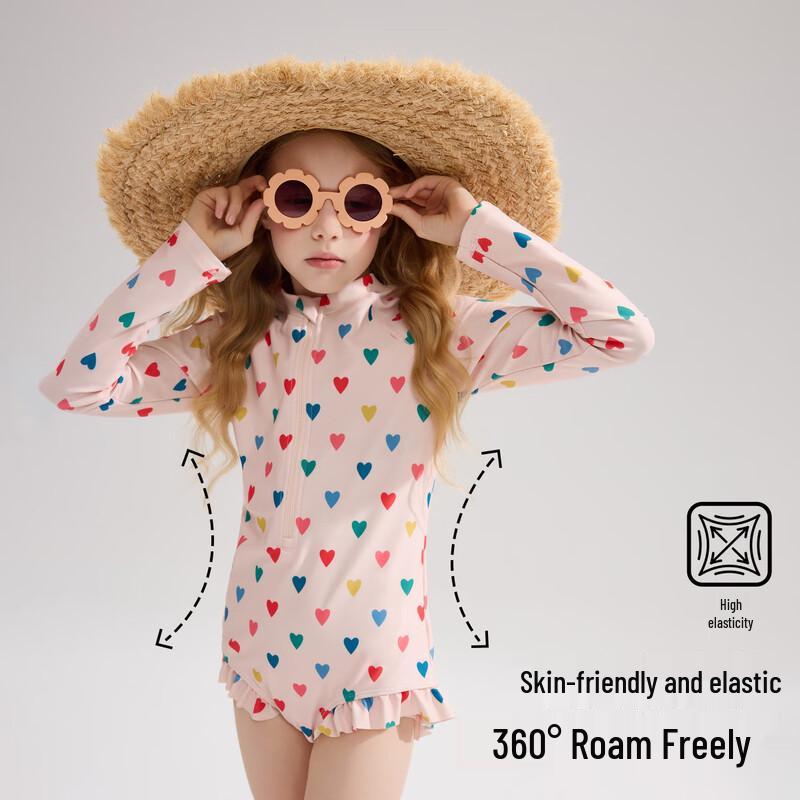 ASK JUNIOR Kids Long-Sleeve One-Piece Swimsuit 36
