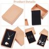 24pcs Cardboard Jewelry Set Box for Ring Necklace Rectangle Tan 8x5x3cm