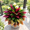 Realistic Artificial Ferns Fern Plant, Autumn Themed Faux Greenery Arrangement, UV Resistant Fake Sunroom Decoration Plants Leaves for Garden