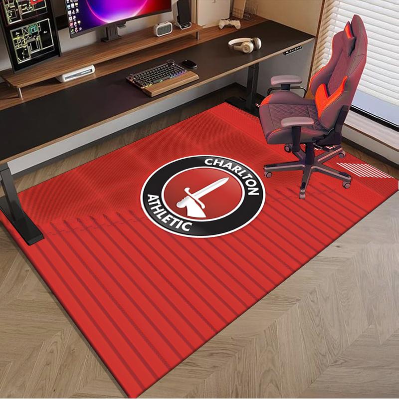 1PC Football Charlton-Athletic Crest Rug Game Carpet, Floor Mat for Bedroom Living Room Entryway Rug, Home Decor Idea Gift for Christmas birthday