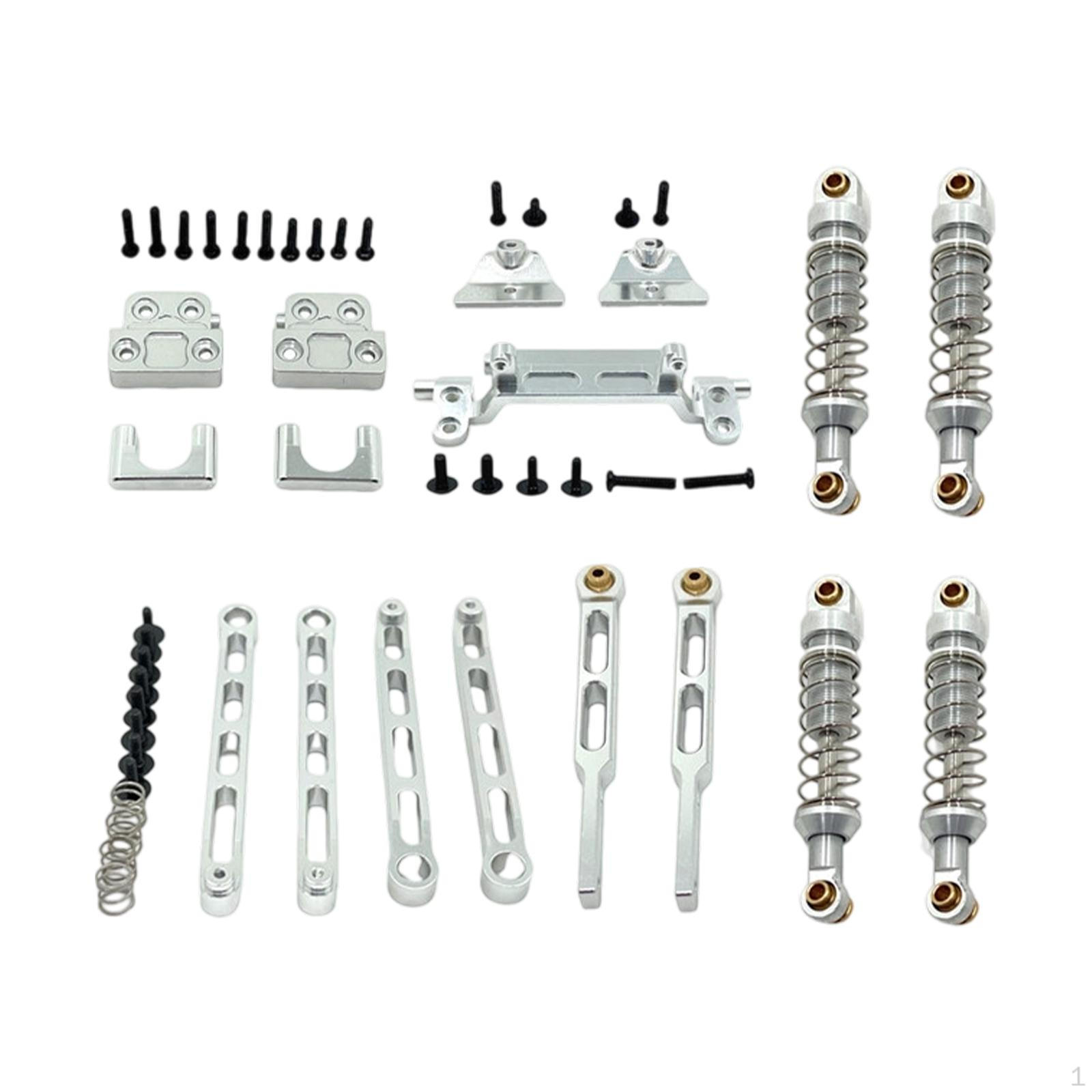 

1/12 RC Upgrades Kit Fixing Components Shock Absorber Brackets Front Rear Axle Fixed Pull Rods for срібний