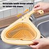 Corner Sink Strainer Kitchen Sink Drain Strainer Anti-Clog Food Catcher Triangular Sink Food Catcher Basket for Fruit Vegetable