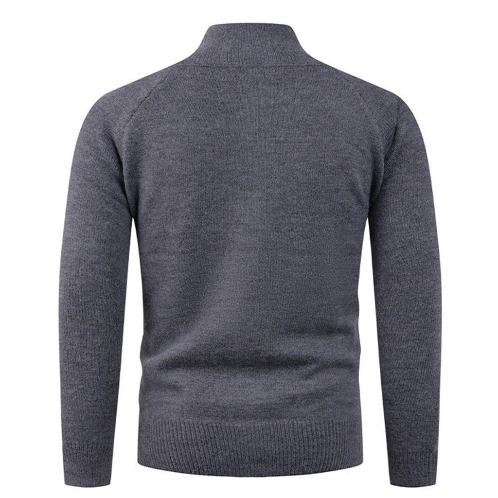 Men's  Standing   Collar  Self-Cultivation  Leisure  Cardigan  Knitting  Sweater  Coat