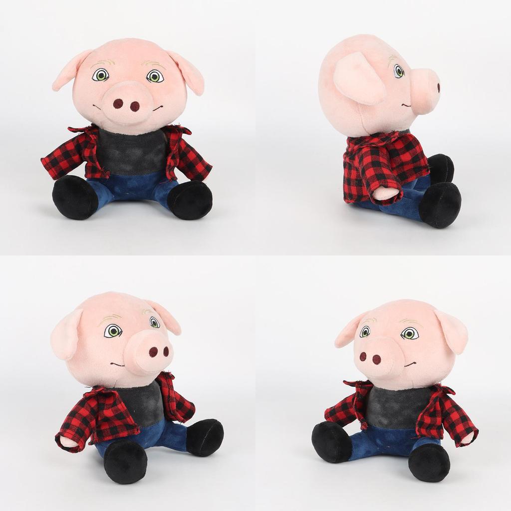 Plush Pork John Toy Animal Stuffed Doll For Kids Bedroom Decoration Playtime