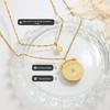 Titanium Steel Gold Plated Double Layer Clavicle Chain with Diamond Pendant and Star Badge