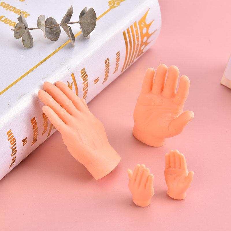 1Pair Cat Funny Massage Little Finger Gloves Fake Human Hand For Cat Kitty Cat