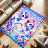 1pc Unicorn Twins Carpet Rug for Living Room Bedroom Home Sofa Decoration,Kids play Non-slip Floor Mat